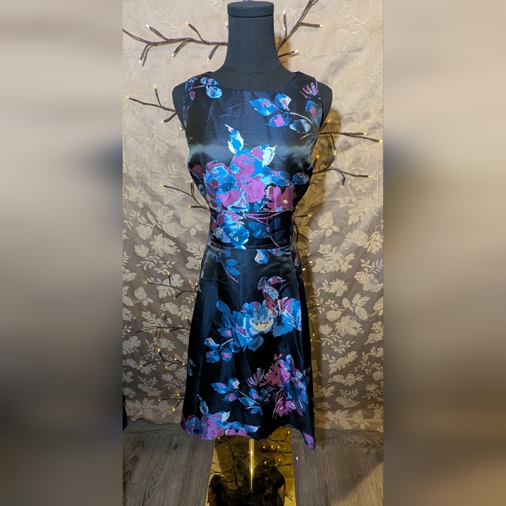 Floral Black Dress